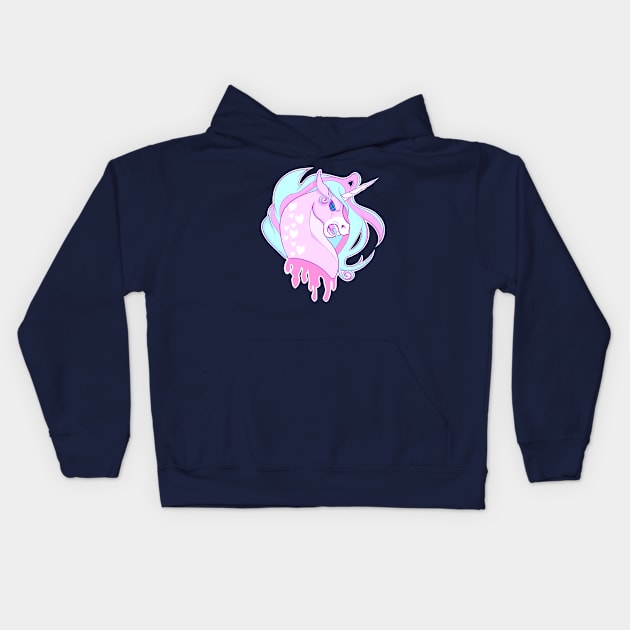 Bloody Mythics Unicorn Kids Hoodie by Martianworks